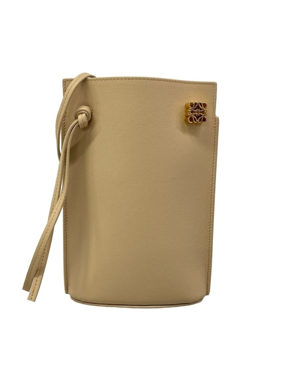 Loewe Shoulder Bag Dice Pocket Beige Smartphone Pochette
